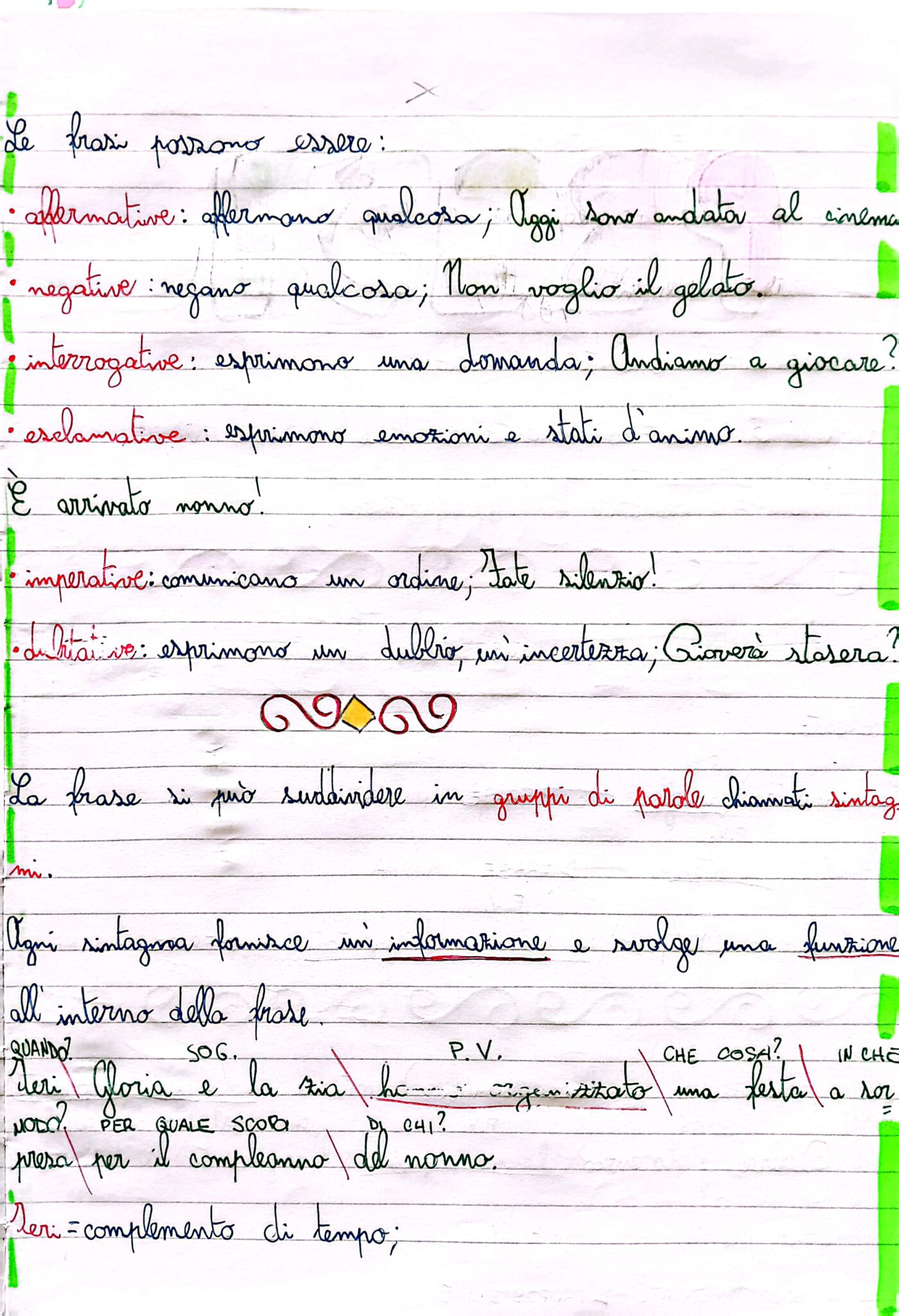 classe quinta verifica di grammatica quinta elementare
